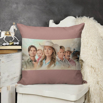 Heartland - Family Linen Throw Pillow Cover