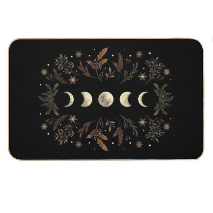 Moonlit Garden-Winter Brown Bath Mat