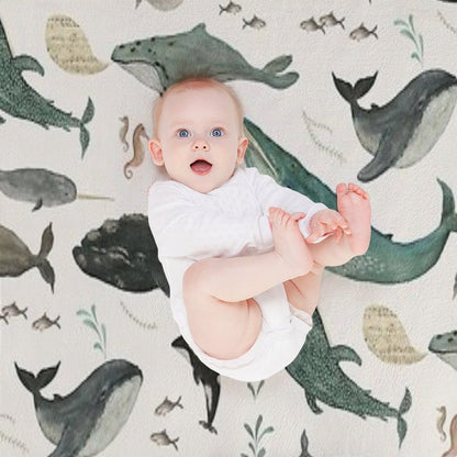 Whale Song Throw Blanket