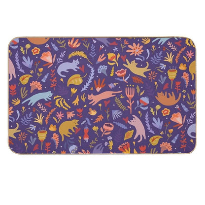 Candy Cats in The Magic Garden  Non-Slip Bath Mat