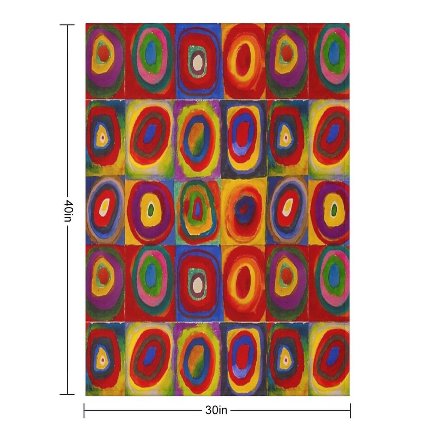 KANDINSKY HD - Color Study Squares Art Painting Throw Blanket