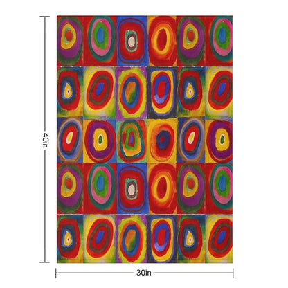 KANDINSKY HD - Color Study Squares Art Painting Throw Blanket