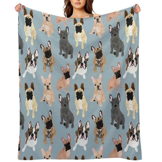 FRENCH BULLDOGS Throw Blanket