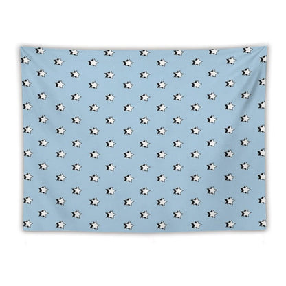 Light Blue Retro VSCO Stars Tapestry