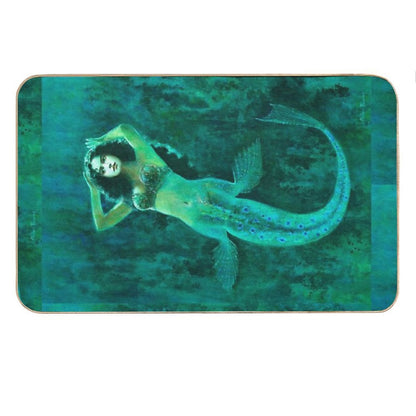 Vintage Surreal Mermaid Bath Mat