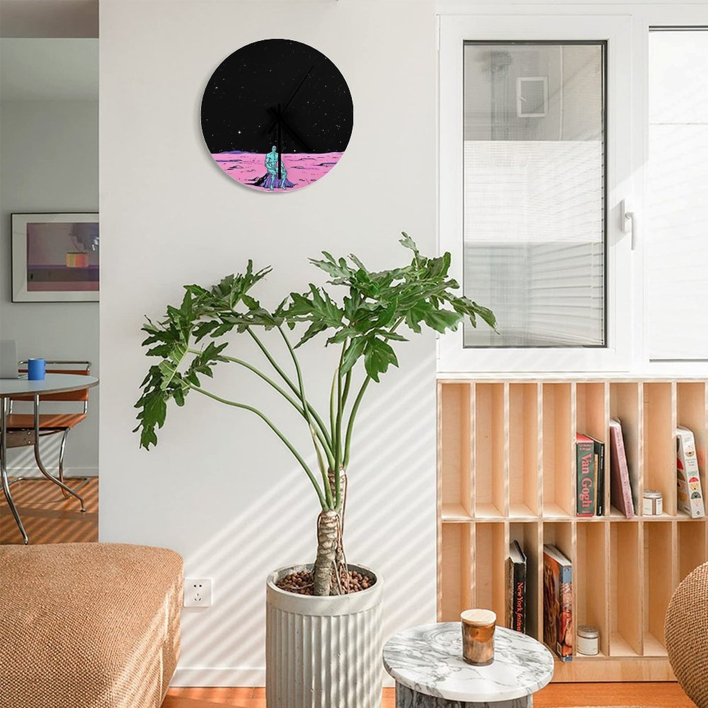 Dr. Manhattan Sitting on Mars (comic) Wall Clock