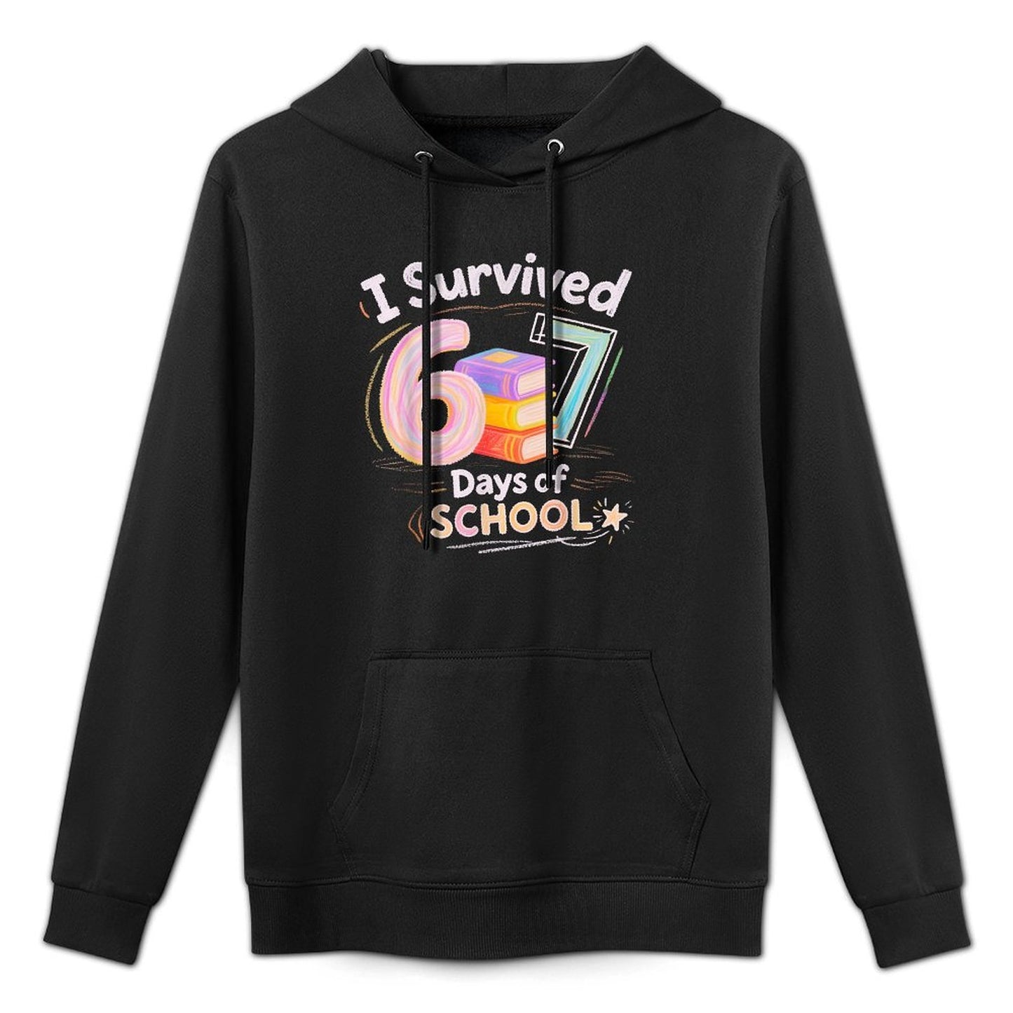 Funny I Survived 67 Days of School 67 Meme Teacher Student Versatile Streetwear Hoodie