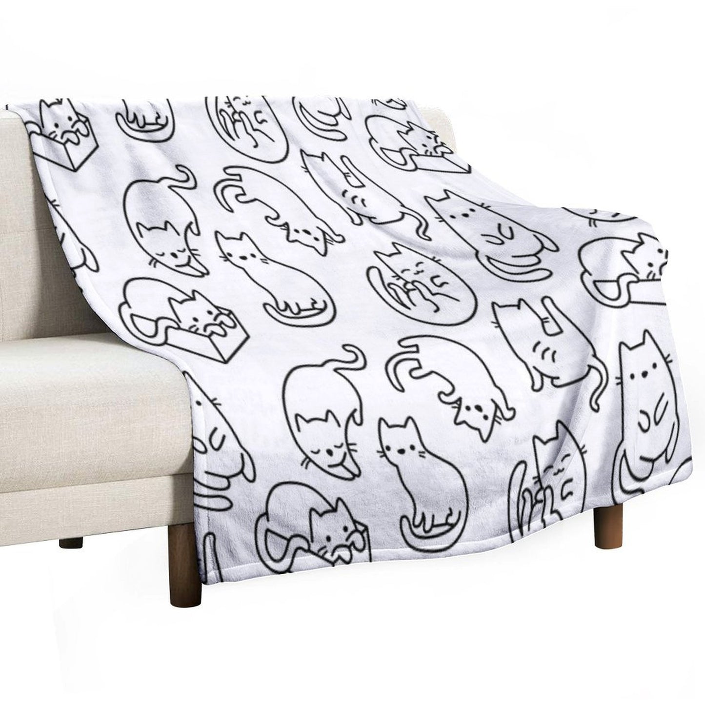 Cats Cats Cats Throw Blanket