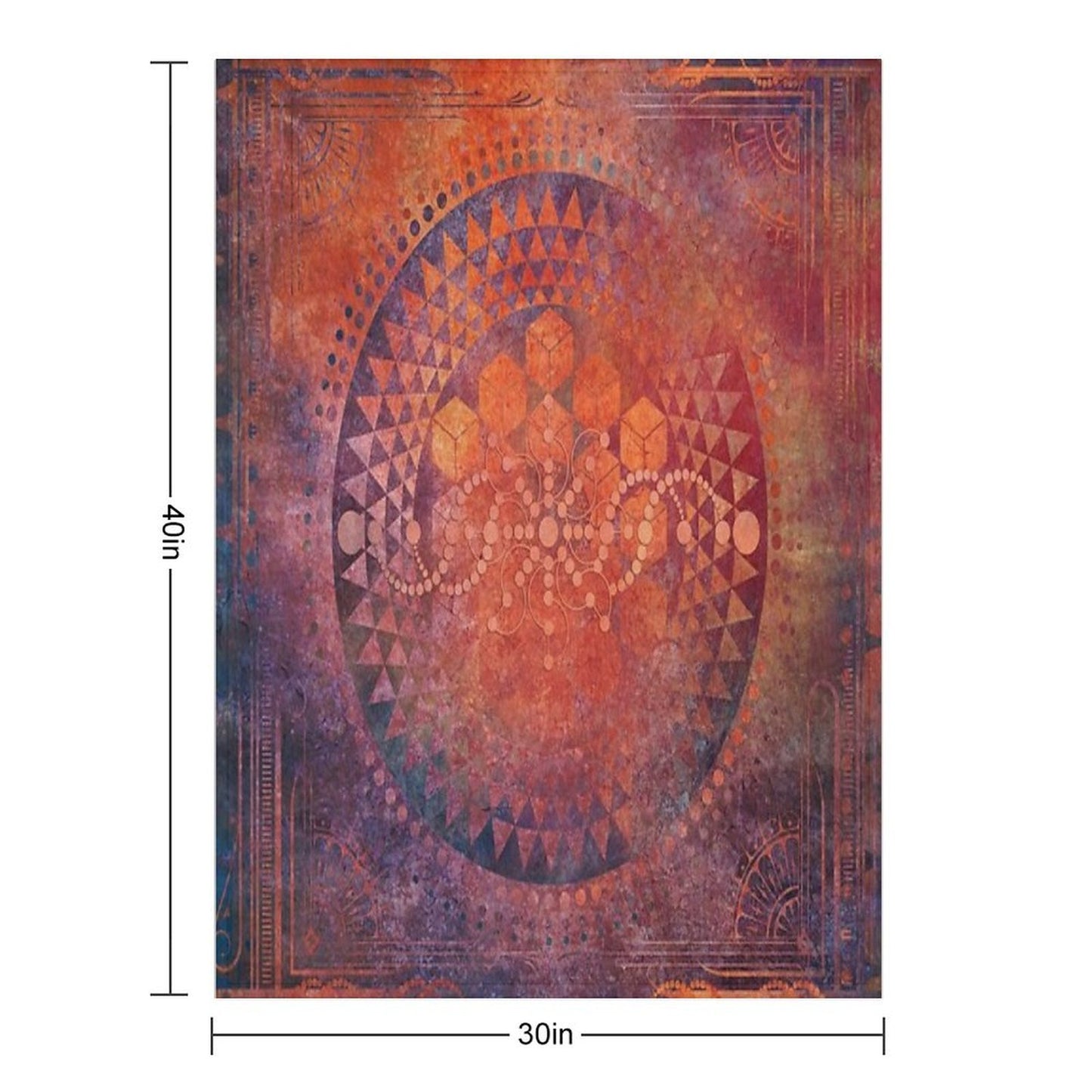 Desert Crop Circle Throw Blanket