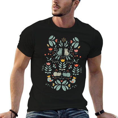 Swedish Folk Cats  Tagless Design T-Shirt