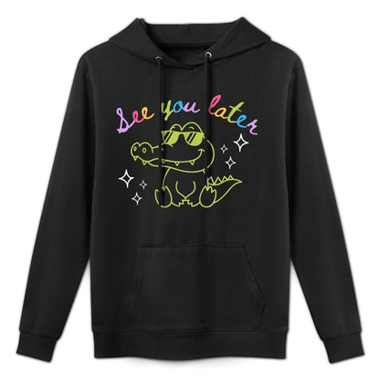 See You Later Teacher Summer Alligator Last Day Of School Adjustable Hood Hoodie