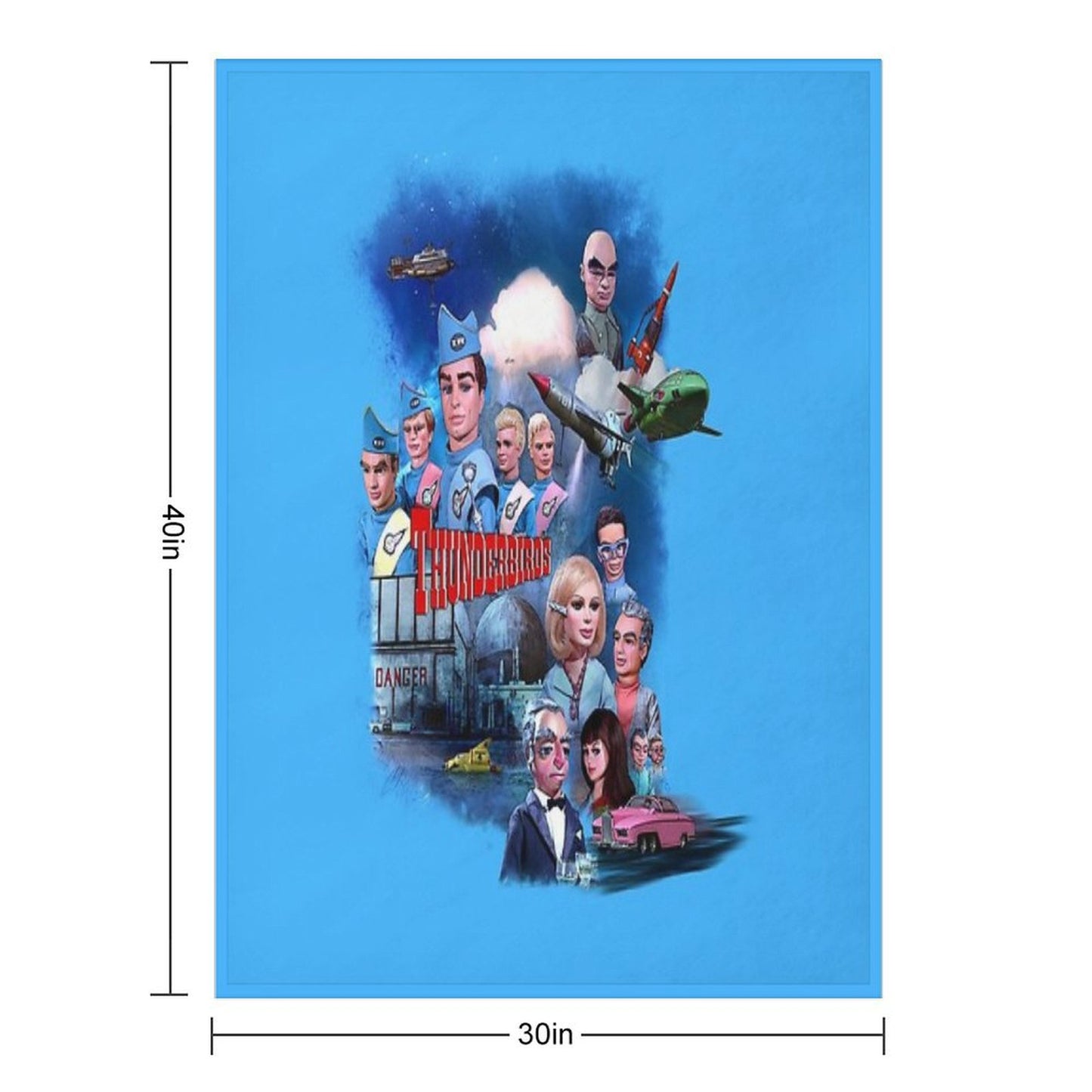 Thunderbirds Drawing 1 Throw Blanket