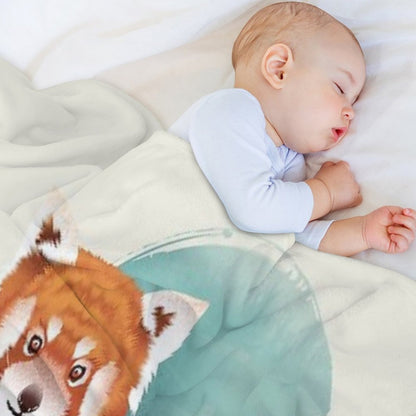 Ukiyo E Red Panda Throw Blanket
