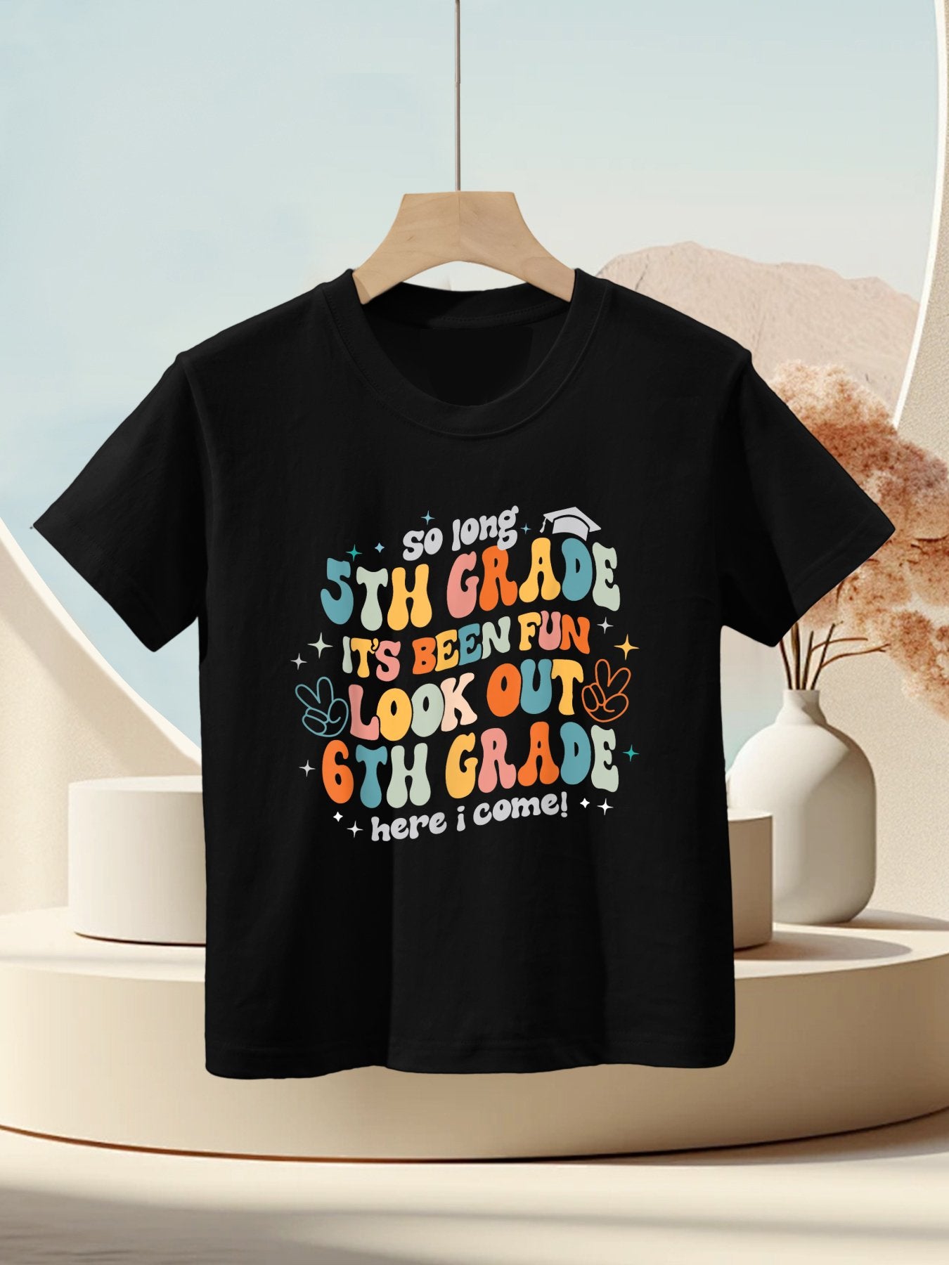 Groovy So Long 5th Grade 6th Grade Here I Come Graduation Kids T-Shirt