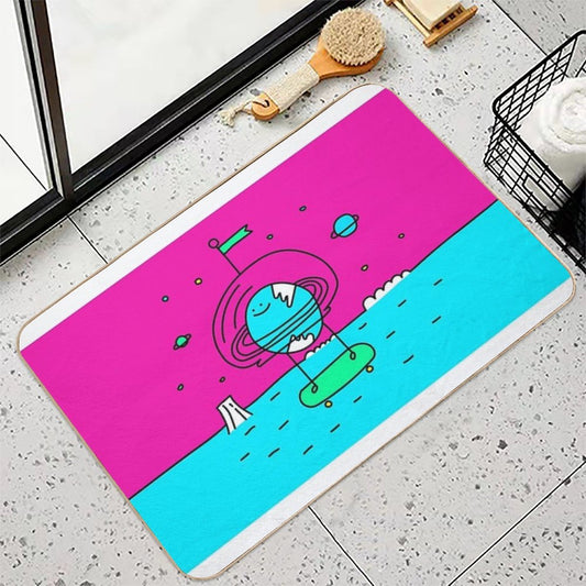 Surreal Planet - Mr Beaker  Easy Maintenance Bath Mat