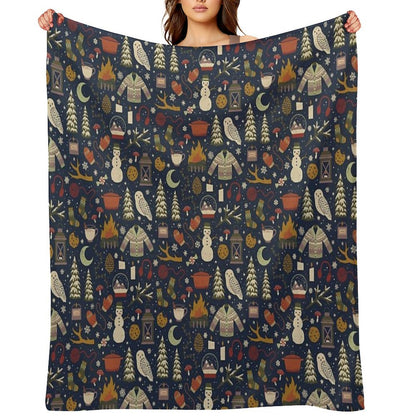 Winter Nights Throw Blanket
