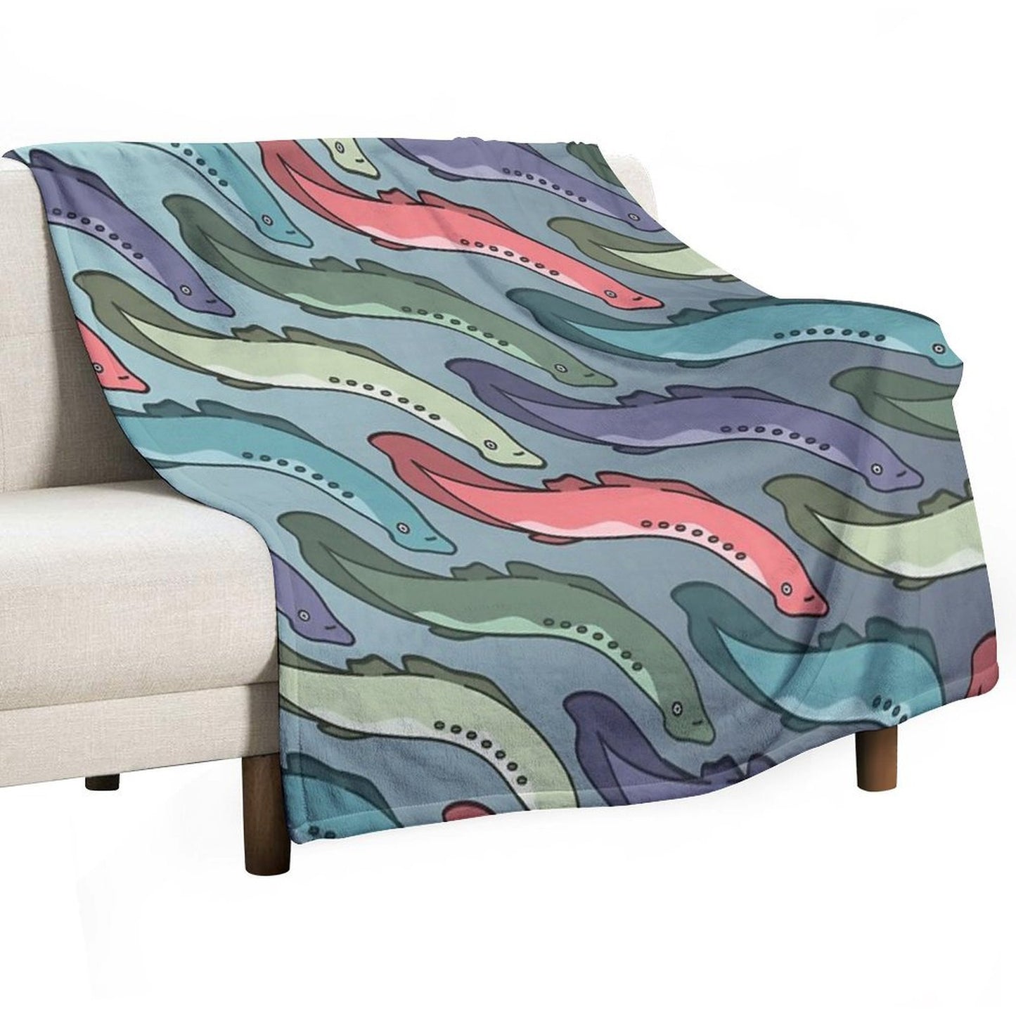 The Swim of The Lamps Throw Blanket