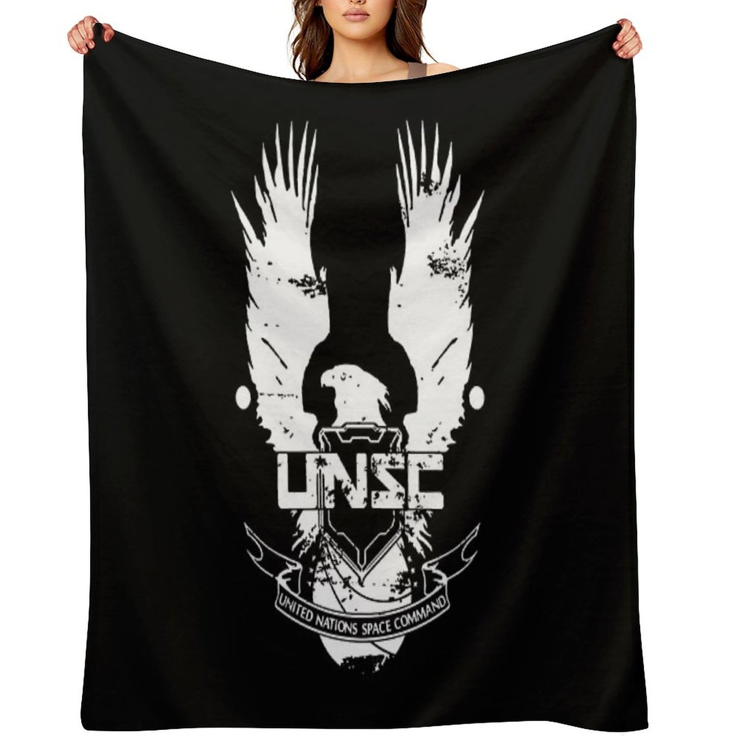 Halo UNSC Worn Logo High Quality Throw Blanket