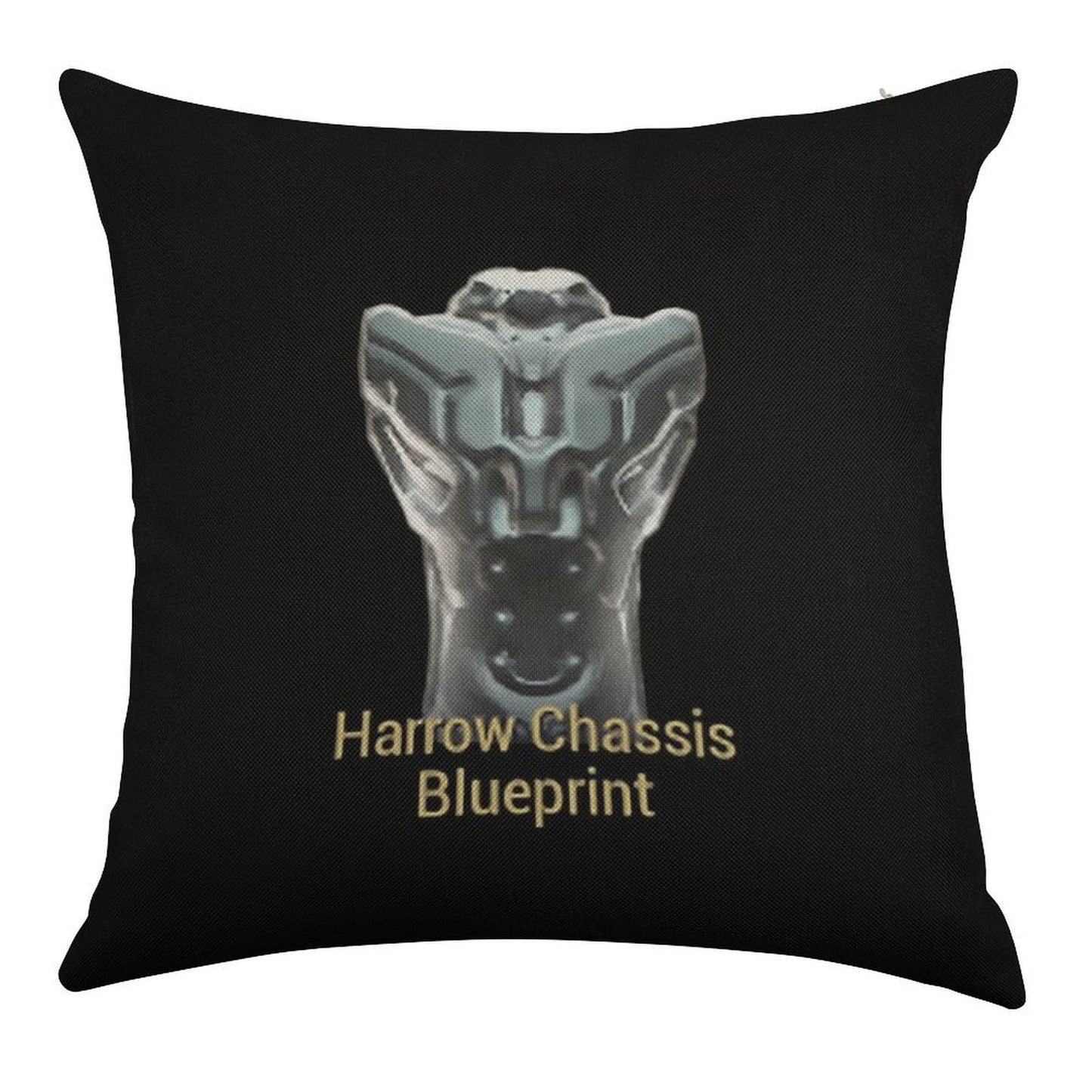 Harrow Chassis Blueprint Warframe Tennocon Meme Linen Throw Pillow Cover