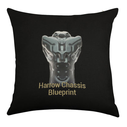 Harrow Chassis Blueprint Warframe Tennocon Meme Linen Throw Pillow Cover