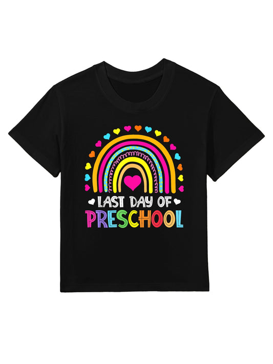 Last Day Of Preschool School Rainbow Graduation Team Pre-K Kids T-Shirt