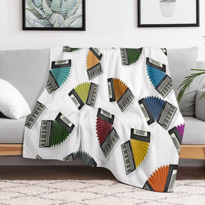Accordions Throw Blanket