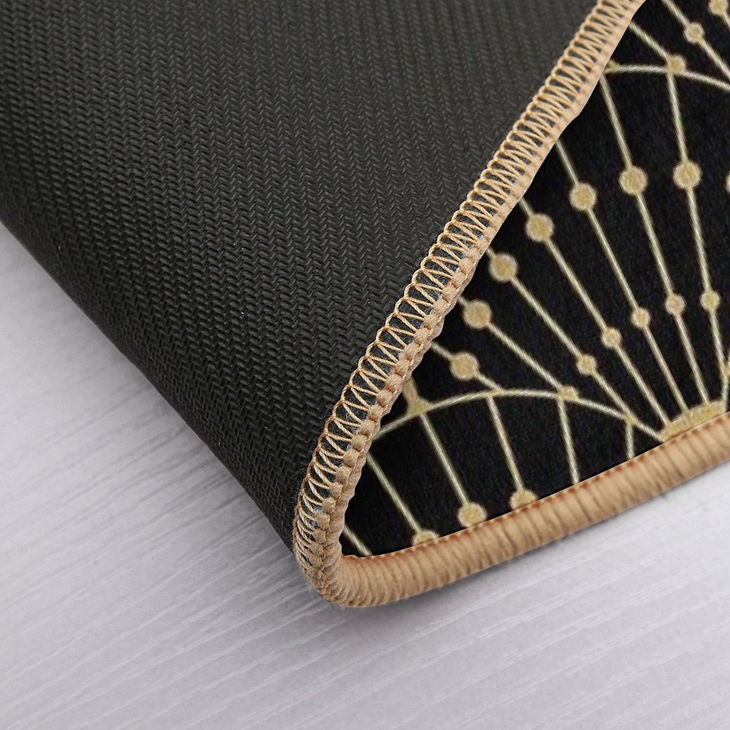 Deco Scales (gold + Black) Bath Mat