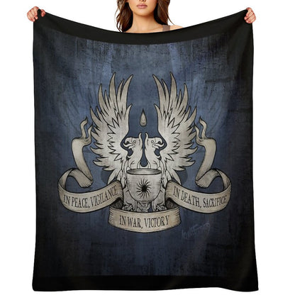 Dragon Age Grey Warden Motto Throw Blanket