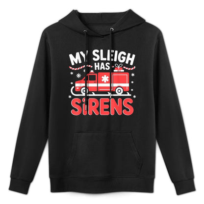Christmas Paramedic EMT Ambulance Driver Sleigh Sirens Layering Staple Hoodie