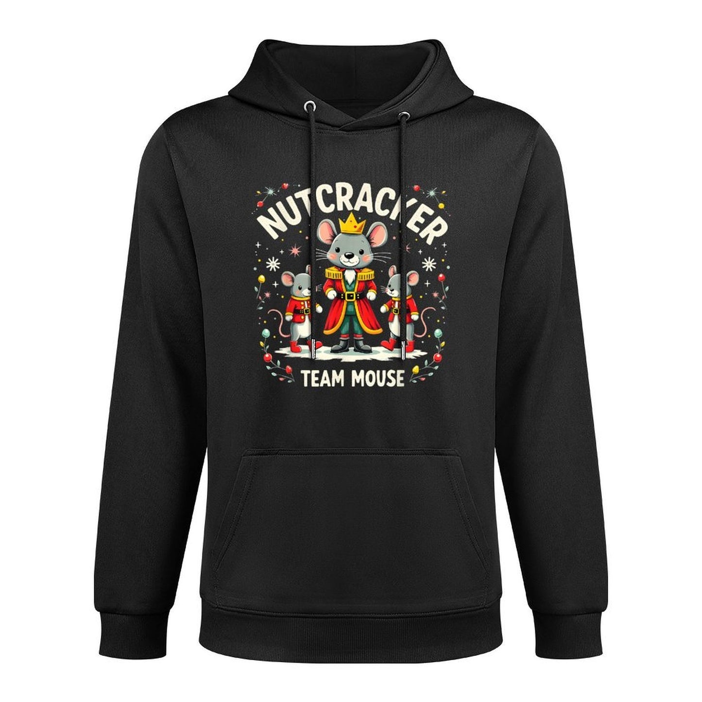Nutcracker Team Mouse Christmas Ballet Gift Merry Christmas Kangaroo Pocket Hoodie