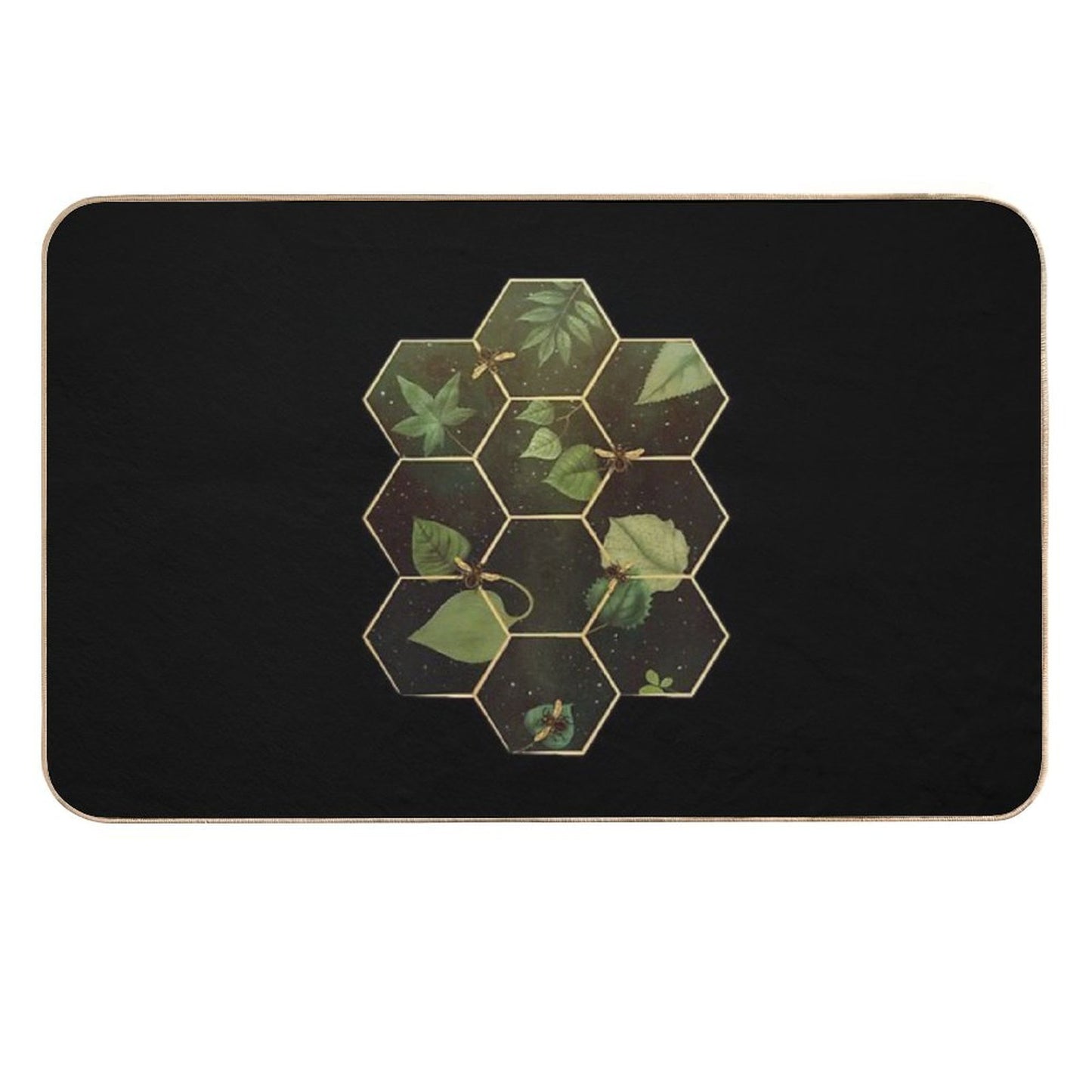 Bees in Space  Easy Maintenance Bath Mat