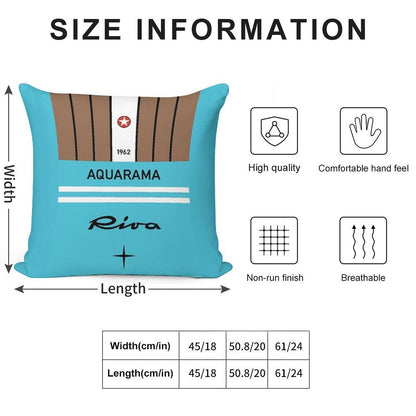 Riva Aquarama Yachting Lake Como Cannes Monaco Saint-Tropez Soft High-Density Material Throw Pillow