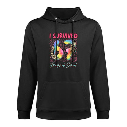 I Survived 67 Day of School Funny 6 7 Teach Student Leopard Relaxed Fit Hoodie