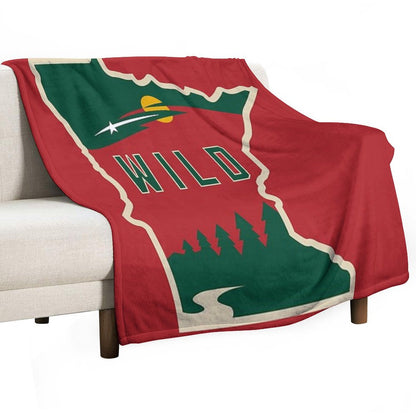 MN Wild Outline Throw Blanket