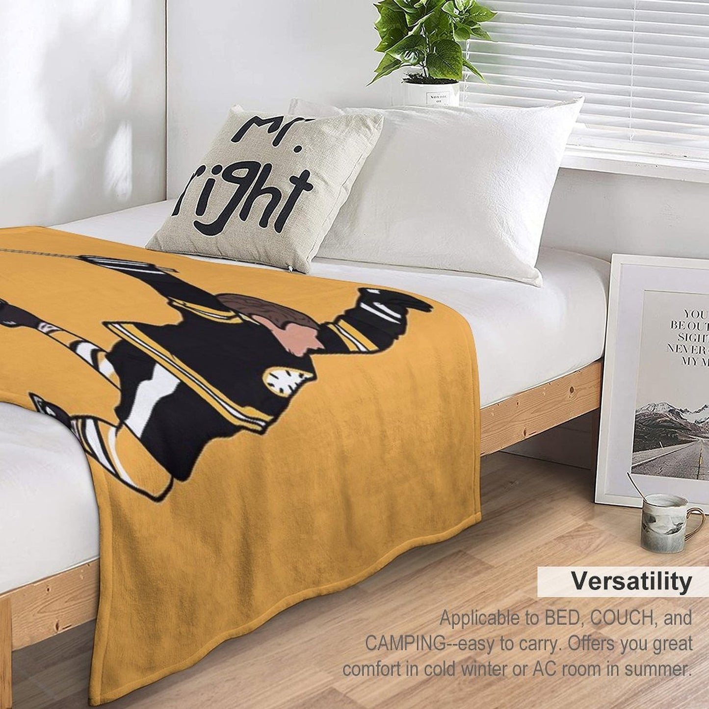 Bobby Orr Diving Celebration Throw Blanket