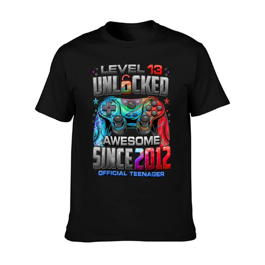 Level 13 Unlocked Awesome Since 2012 13th Birthday Gaming T-Shirt