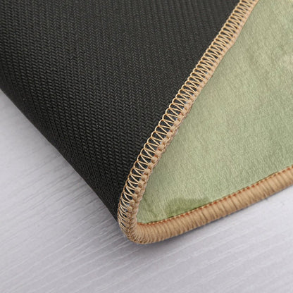 Sage Green Watercolor Woodland Leaves Bath Mat