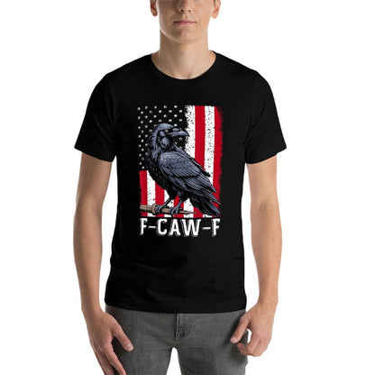 F-Caw-F Black Crow Black Bird Retro USA Vintage F-Caw-F Comfortable T-Shirt