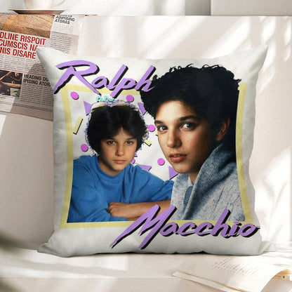 80s Ralph Macchio Linen Throw Pillow Cover