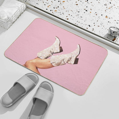 These Boots - Glitter Pink II Bath Mat