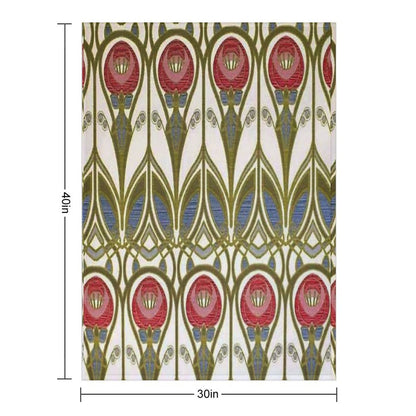 Charles Rennie Mackintosh Design Throw Blanket