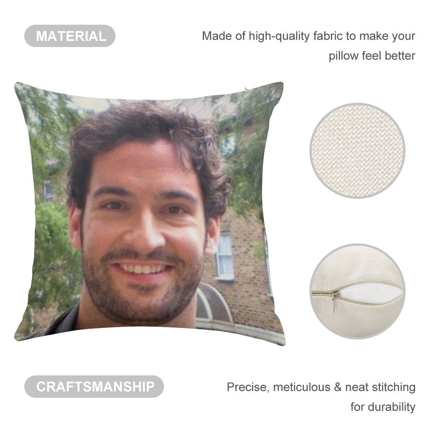 Gary Pillow Linen Throw Pillow Cover