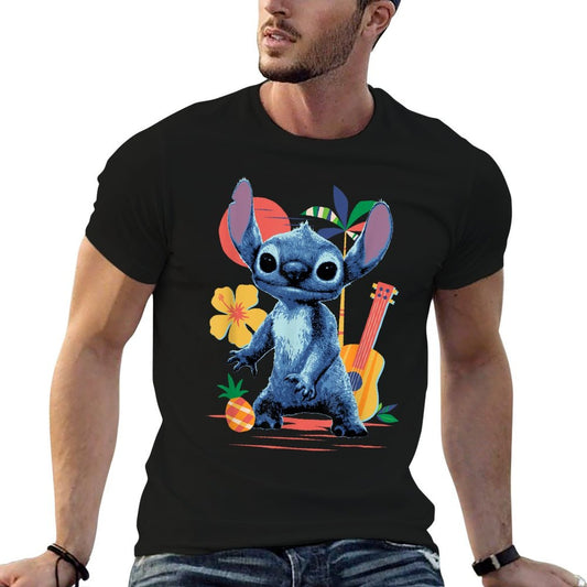 Disney Lilo & Stitch Live-Action Movie Musical Beach Fun  Tagless Design T-Shirt