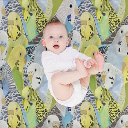 Budgie Parakeets Throw Blanket