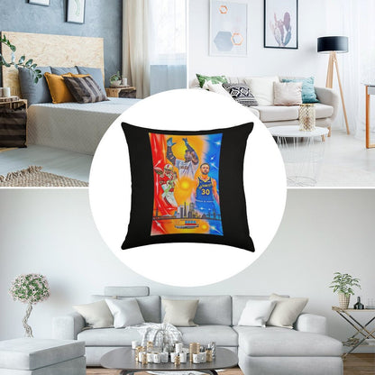 San Francisco Sports Legends Linen Throw Pillow Cover