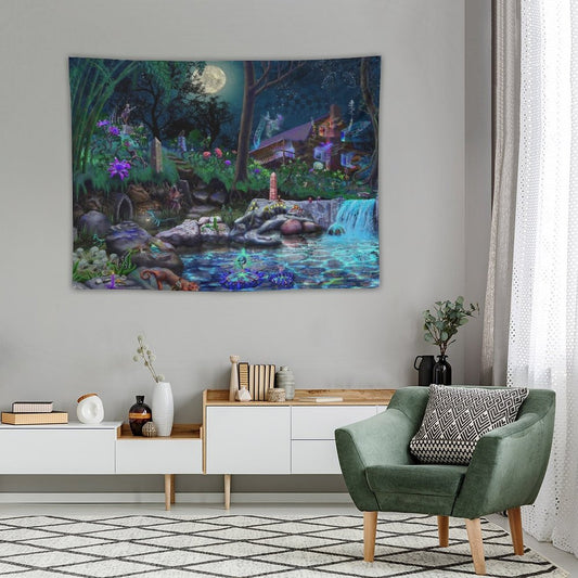 The PsyCabin - Trippy Psychedelic Visionary Garden Tapestry