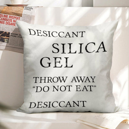 Silica Gel Desiccant Do No Eat (correct) Linen Throw Pillow Cover