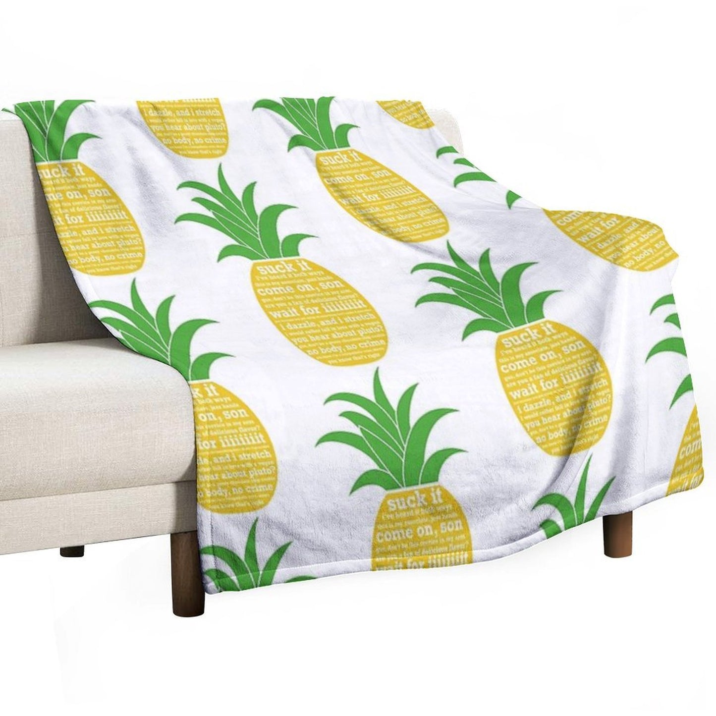 Psych Quotes Pineapple Throw Blanket