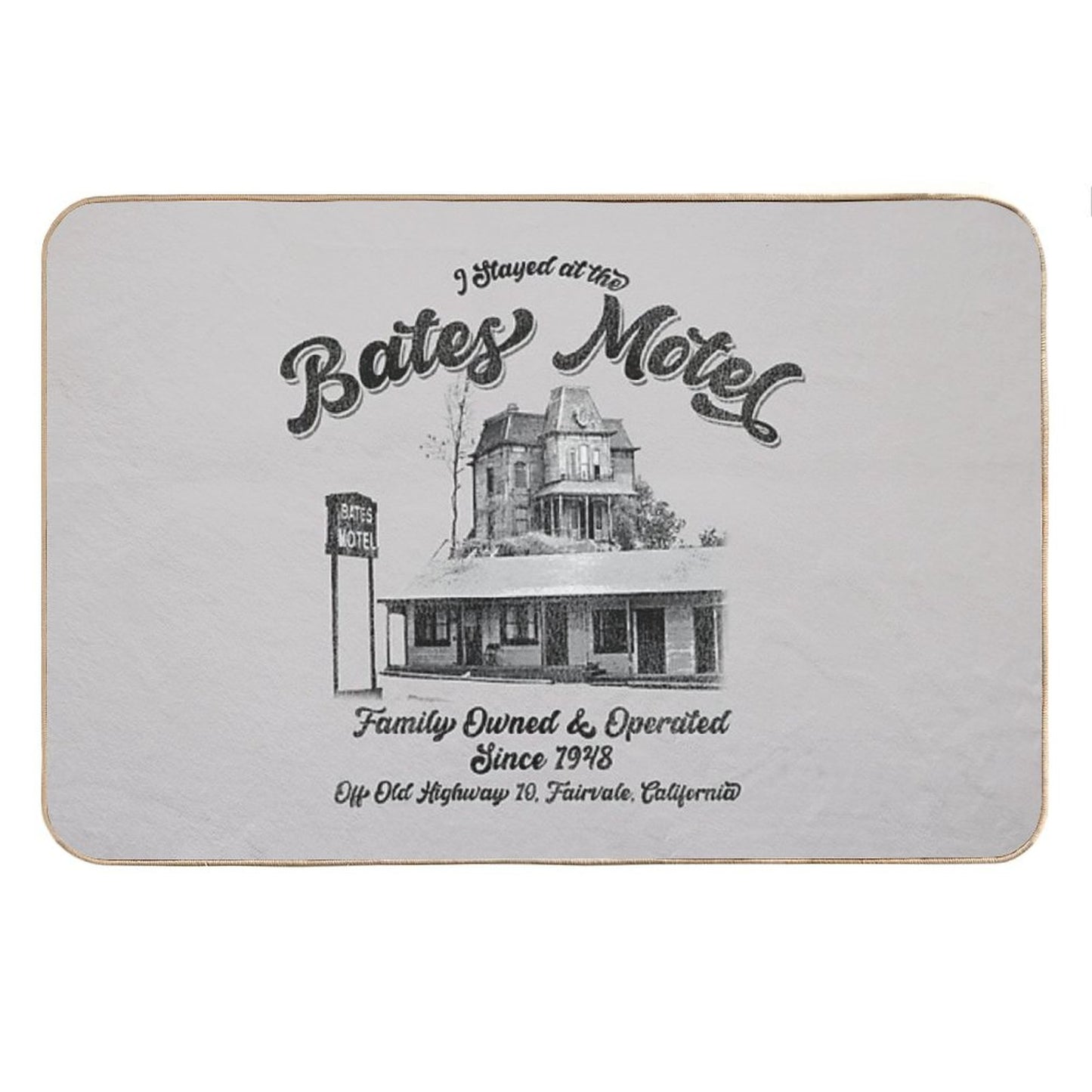 I Stayed At The Bates Motel Bath Mat