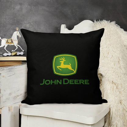 Rich with John Deere Linen Throw Pillow Cover